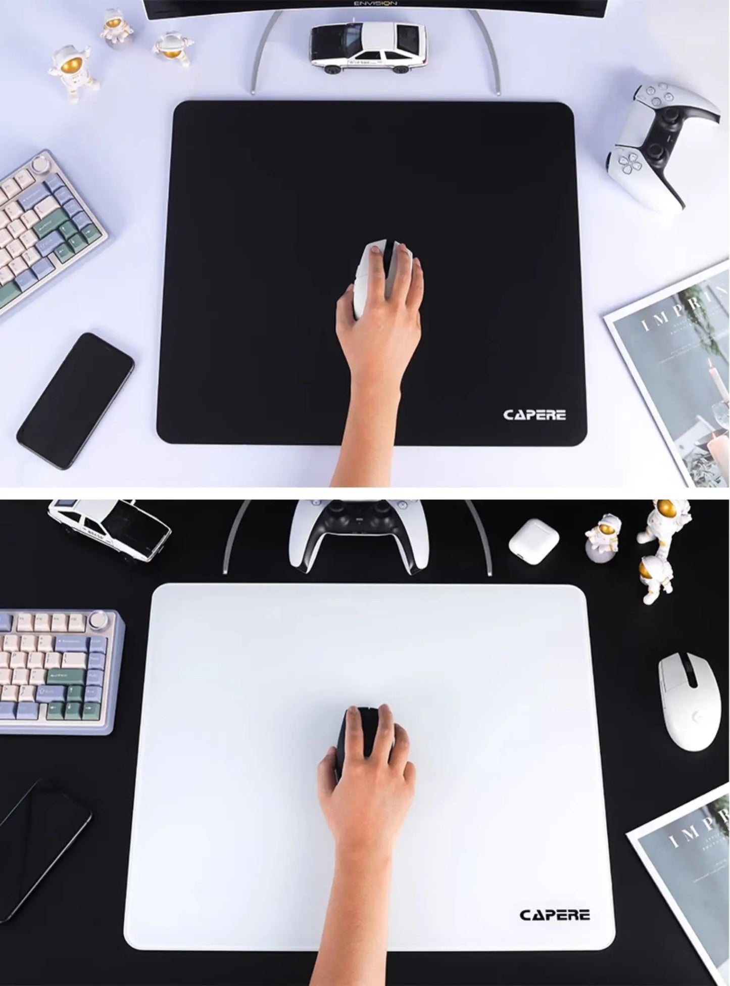 Tapis de Souris Gaming en Verre Tremp